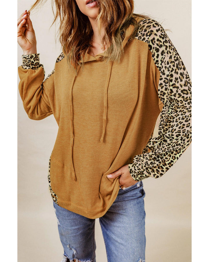 Azura Exchange Leopard Patchwork Hoodie - M