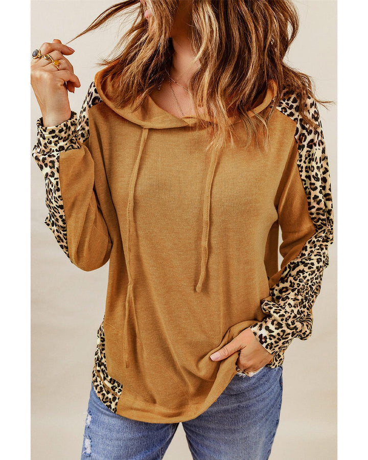 Azura Exchange Leopard Patchwork Hoodie - M