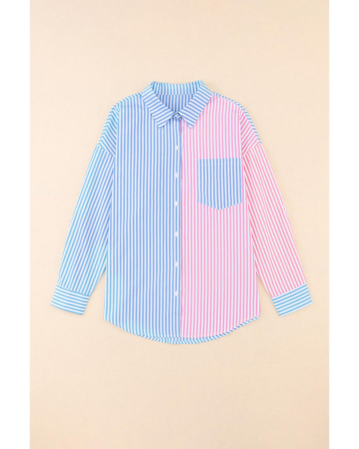 Azura Exchange Striped Print Shirt - M