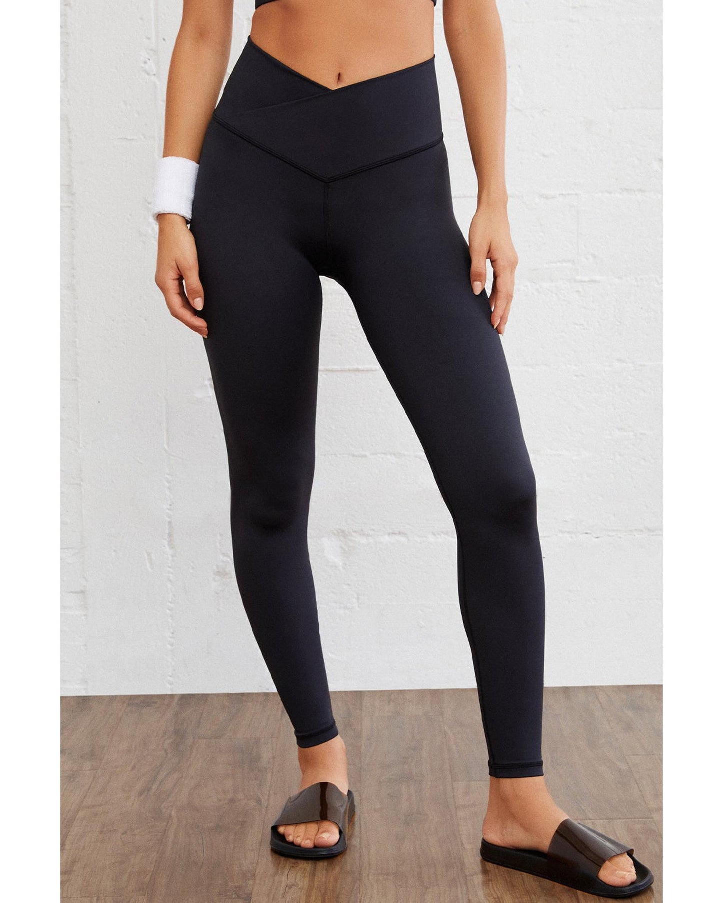 Azura Exchange Black Arched Waist Seamless Active Leggings - M