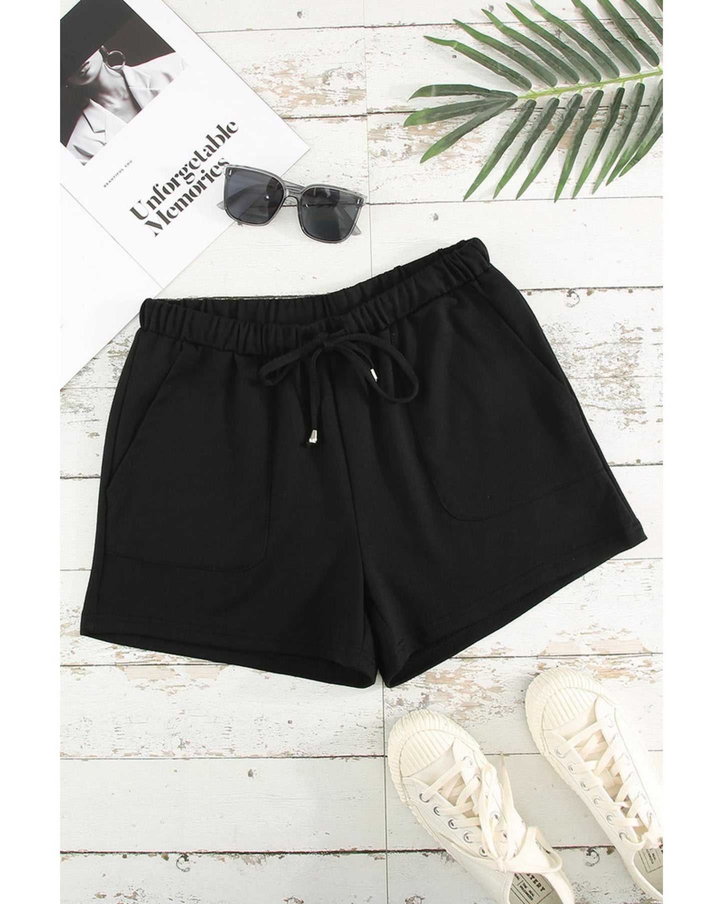 Azura Exchange Elastic Waist Pocketed Shorts - M