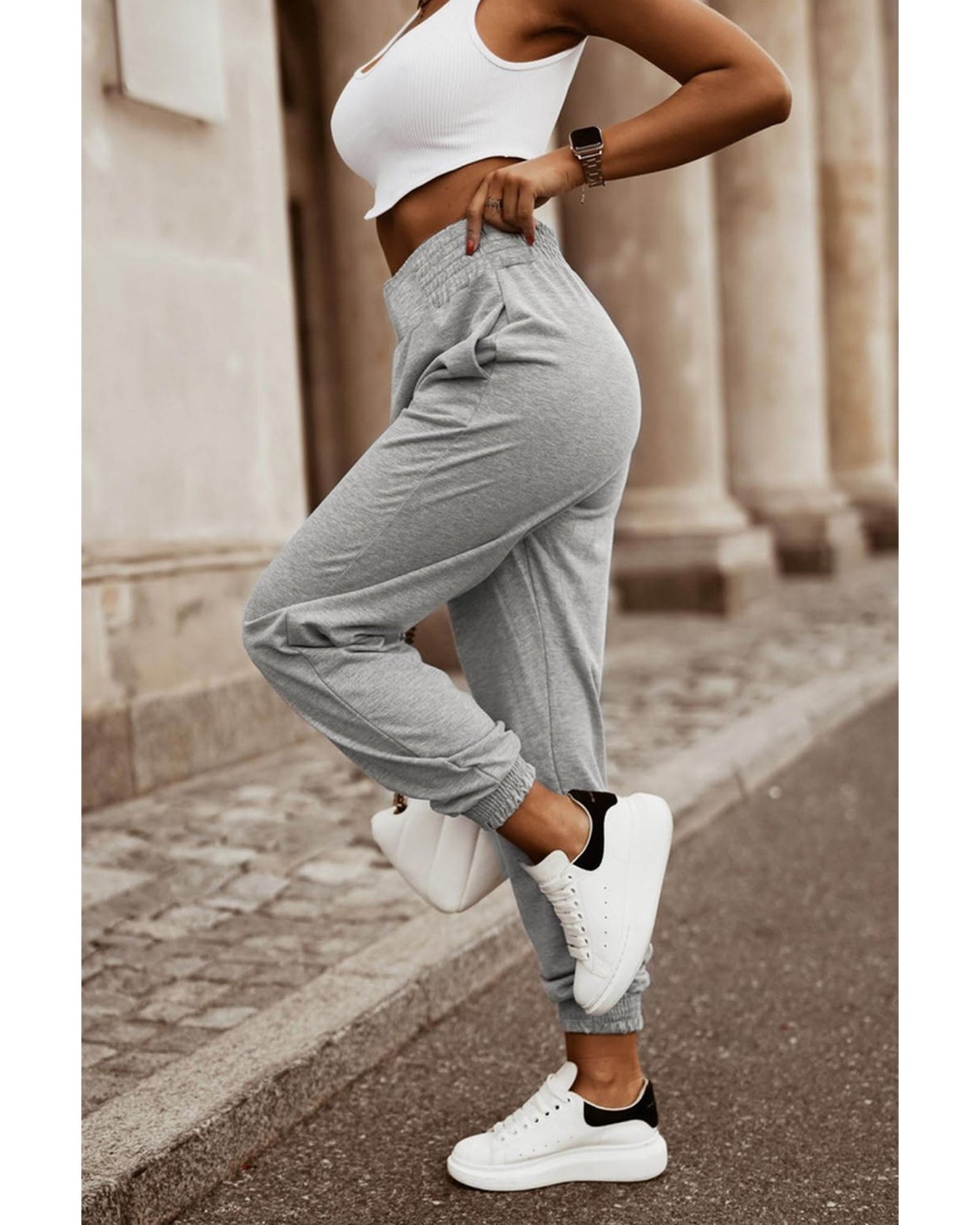 Azura Exchange High Waist Jogger Pants - L