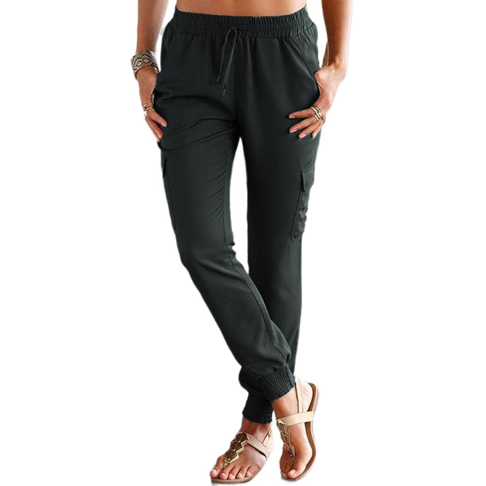 Azura Exchange Slim Fit Drawstring High Waist Joggers - M