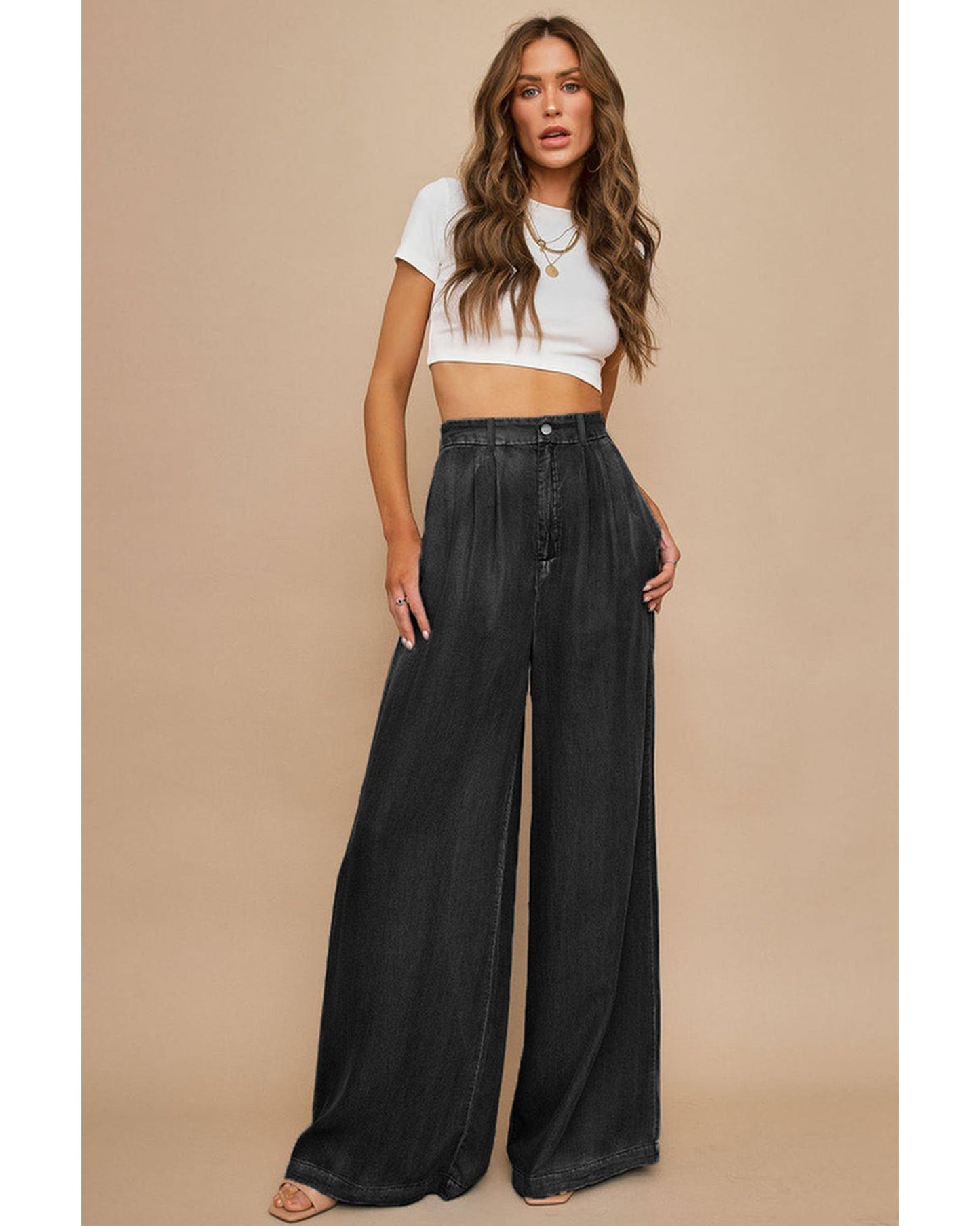 Azura Exchange Wide Leg Soft Denim Pants - 12 US