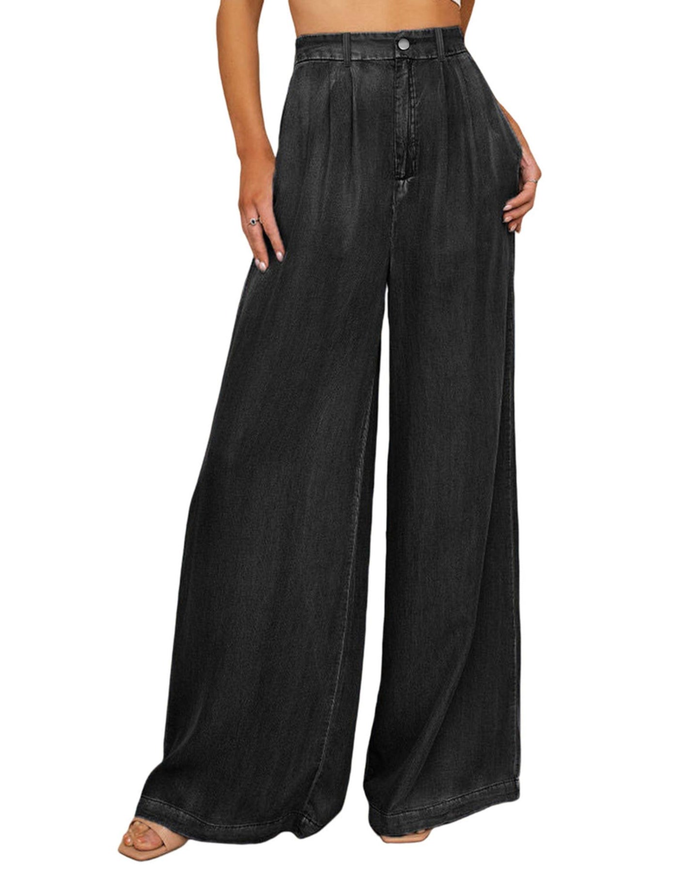 Azura Exchange Wide Leg Soft Denim Pants - 12 US