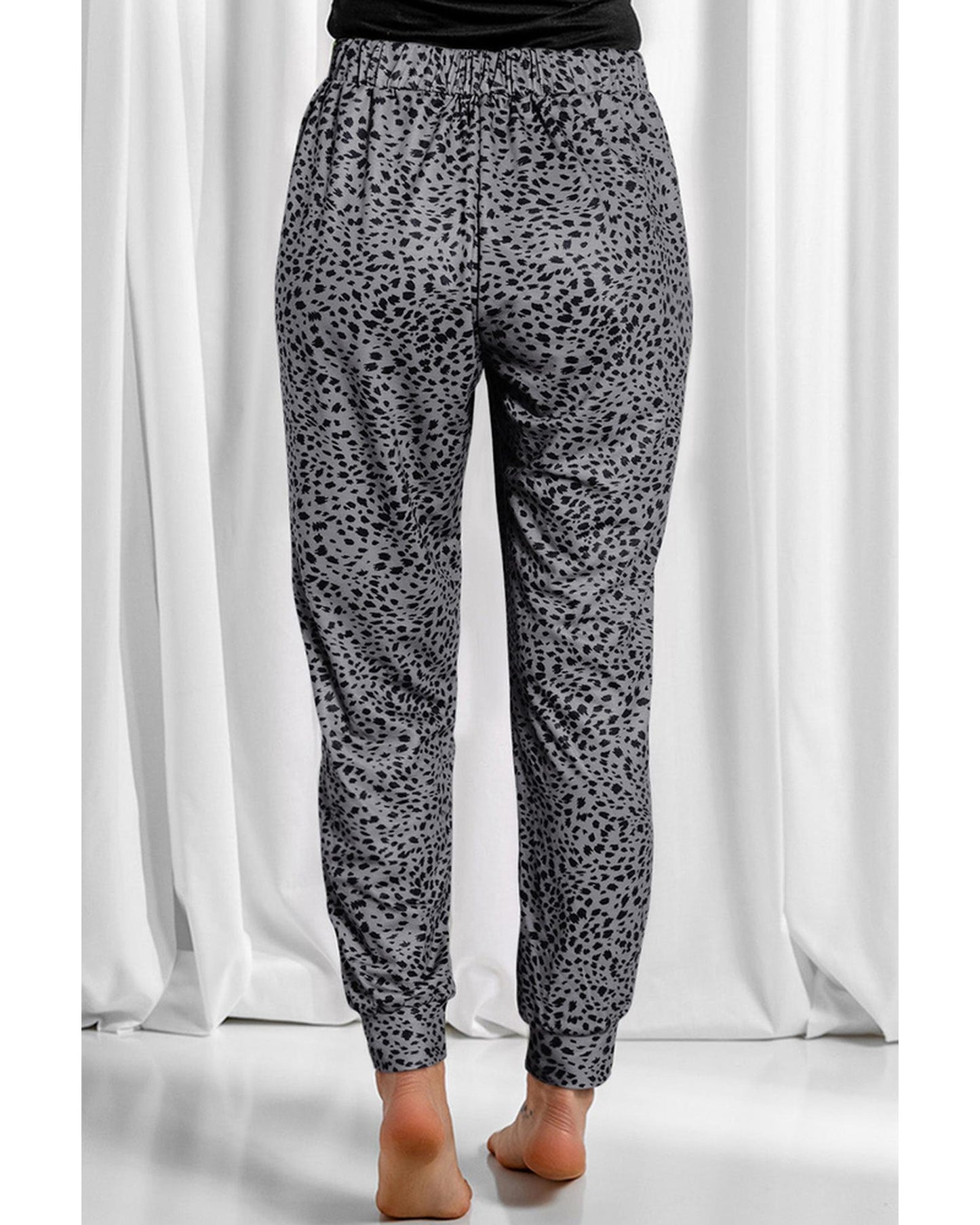 Azura Exchange Drawstring Lounge Jogger Pants with Animal Spots - XL