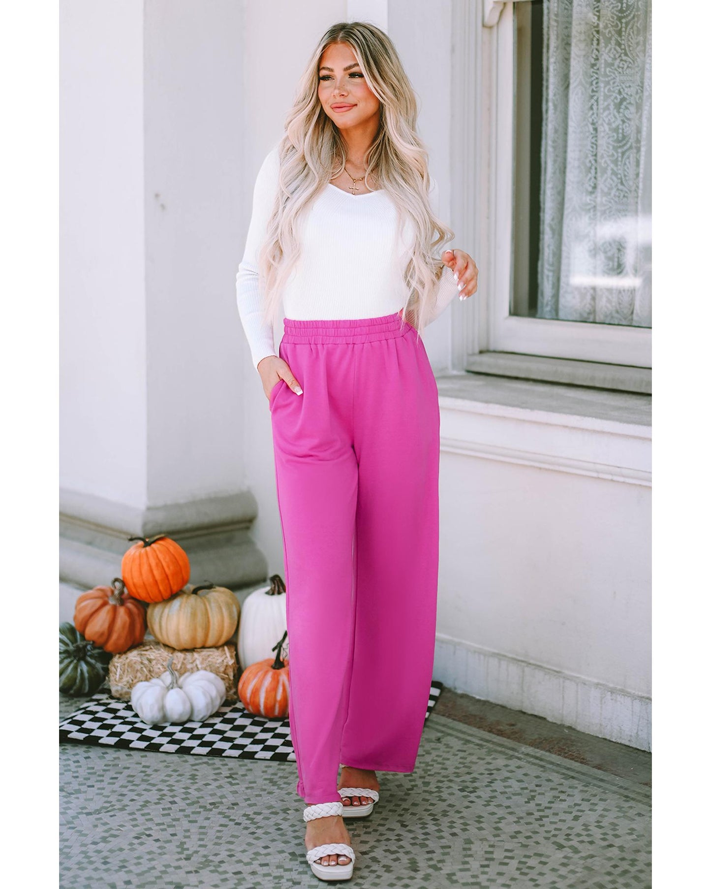 Azura Exchange Pocketed Wide Leg Pants - L