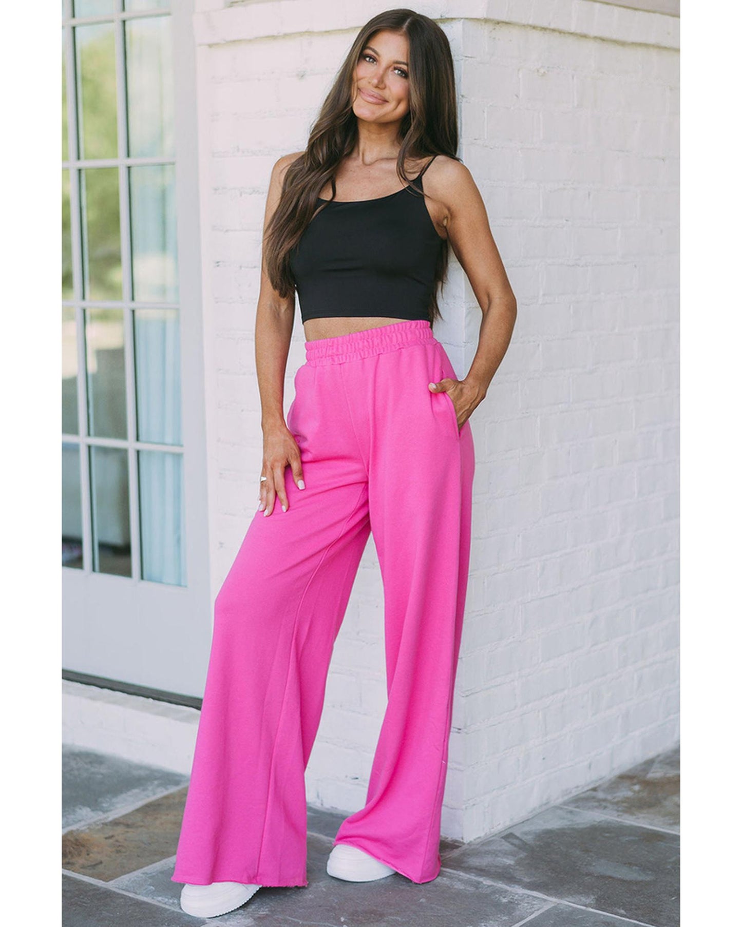 Azura Exchange Pocketed Wide Leg Pants - M