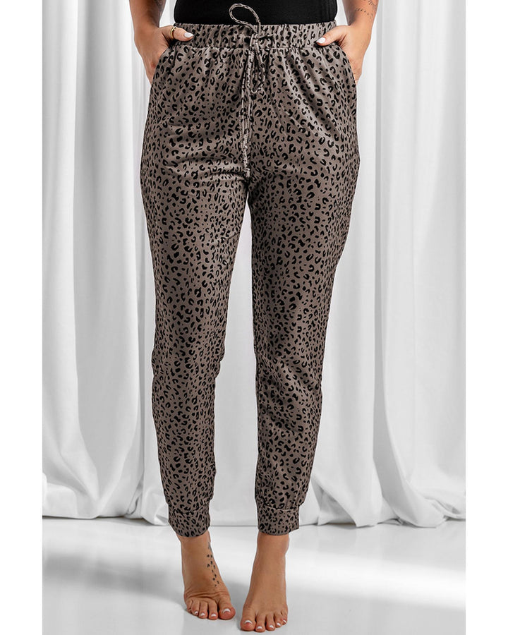 Azura Exchange Leopard Print Joggers - M