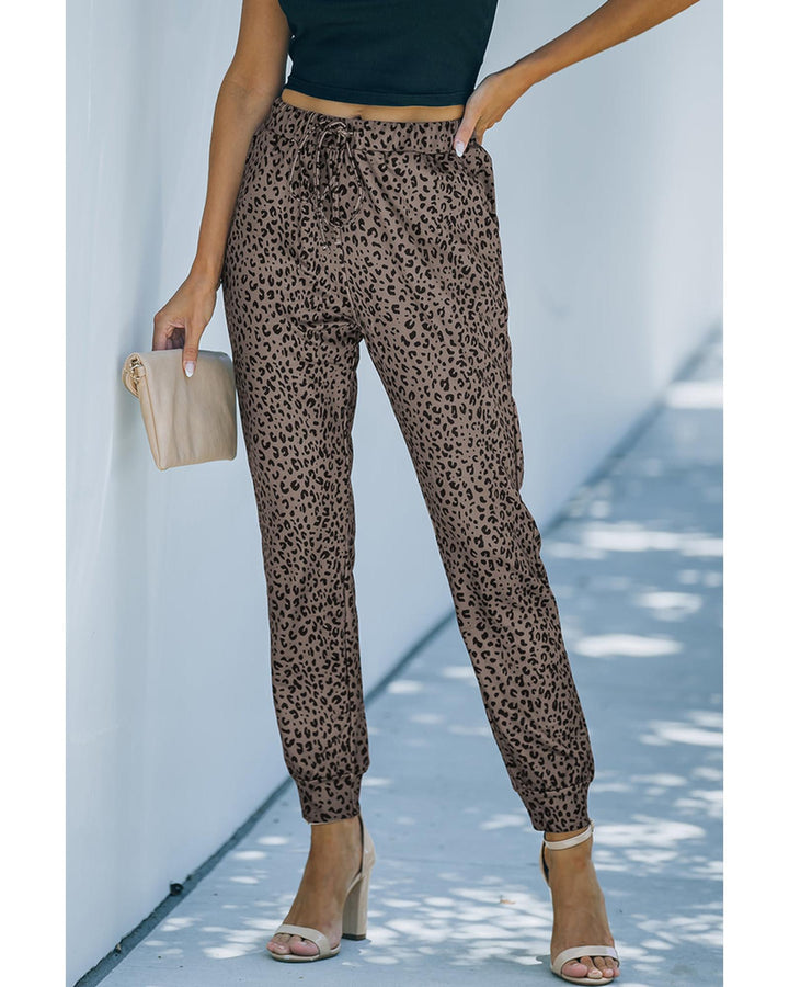 Azura Exchange Leopard Print Joggers - M