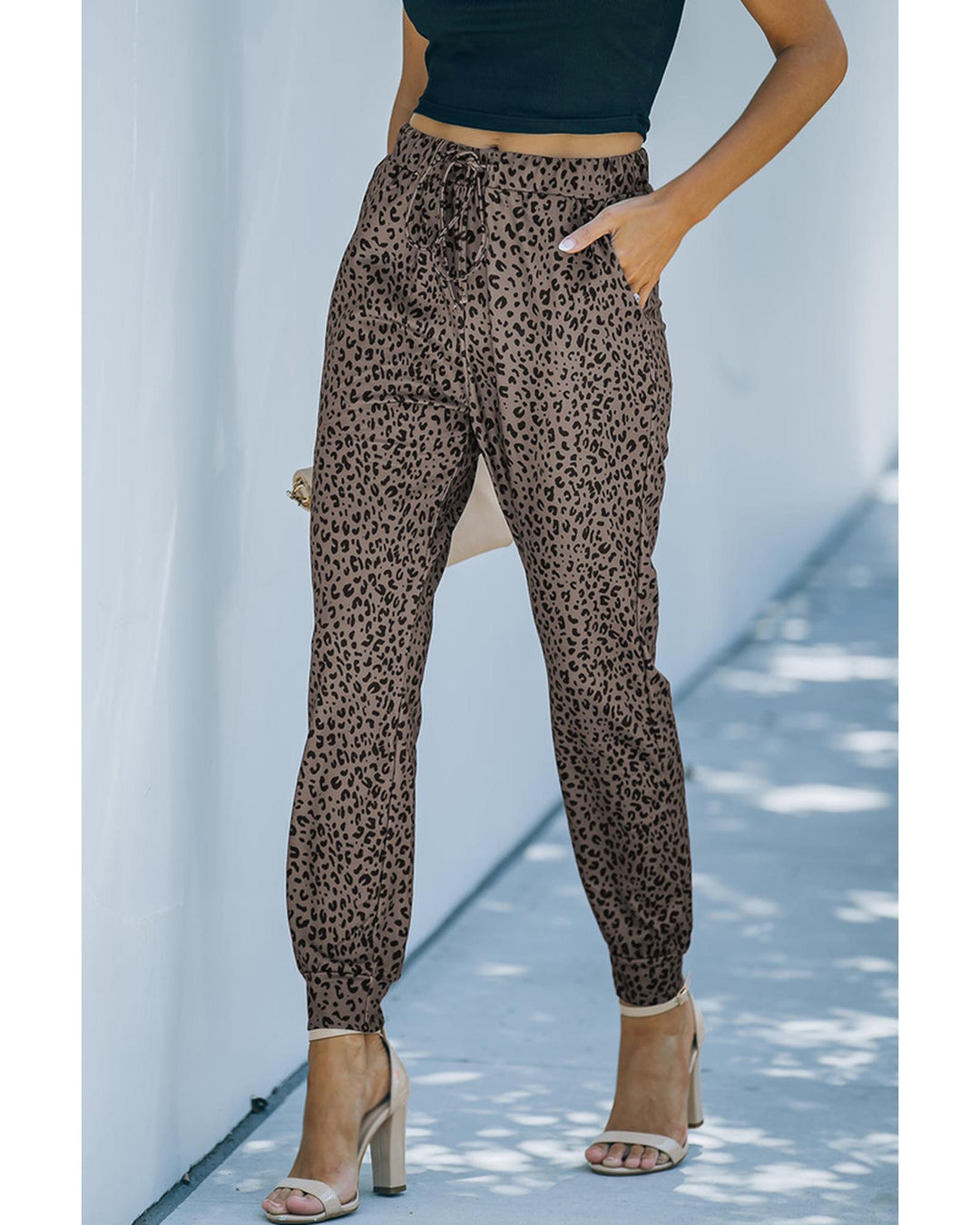 Azura Exchange Leopard Print Joggers - M