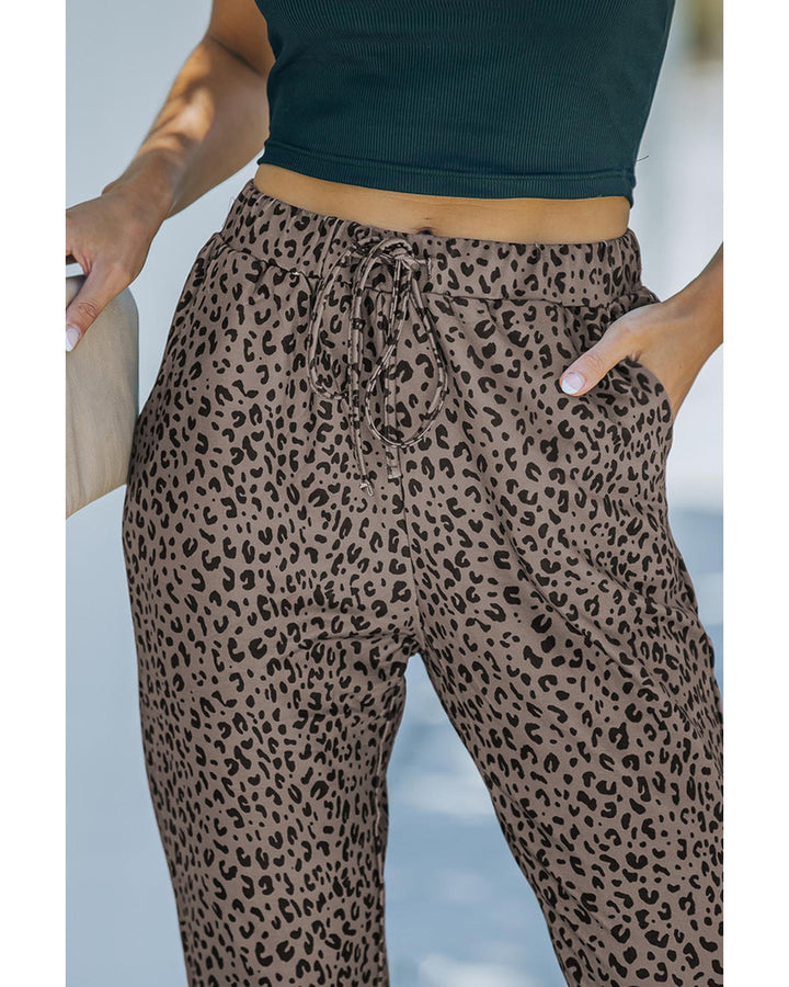 Azura Exchange Leopard Print Joggers - M