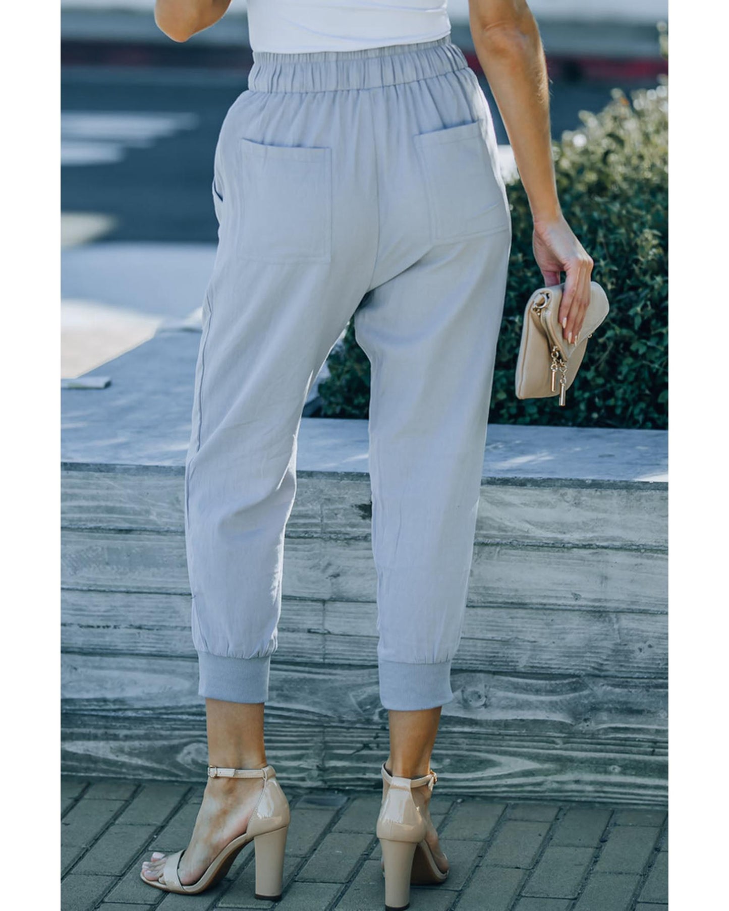 Azura Exchange Causal Pants with Pockets - L