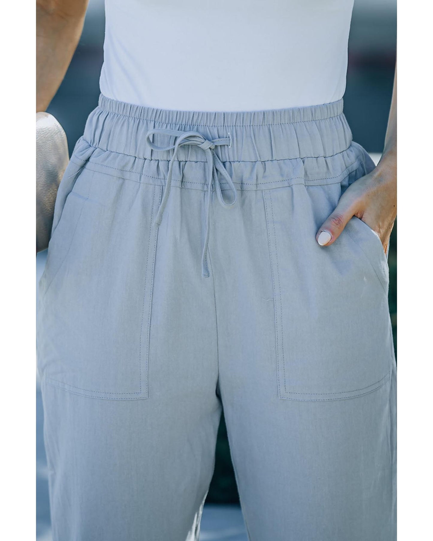 Azura Exchange Causal Pants with Pockets - L