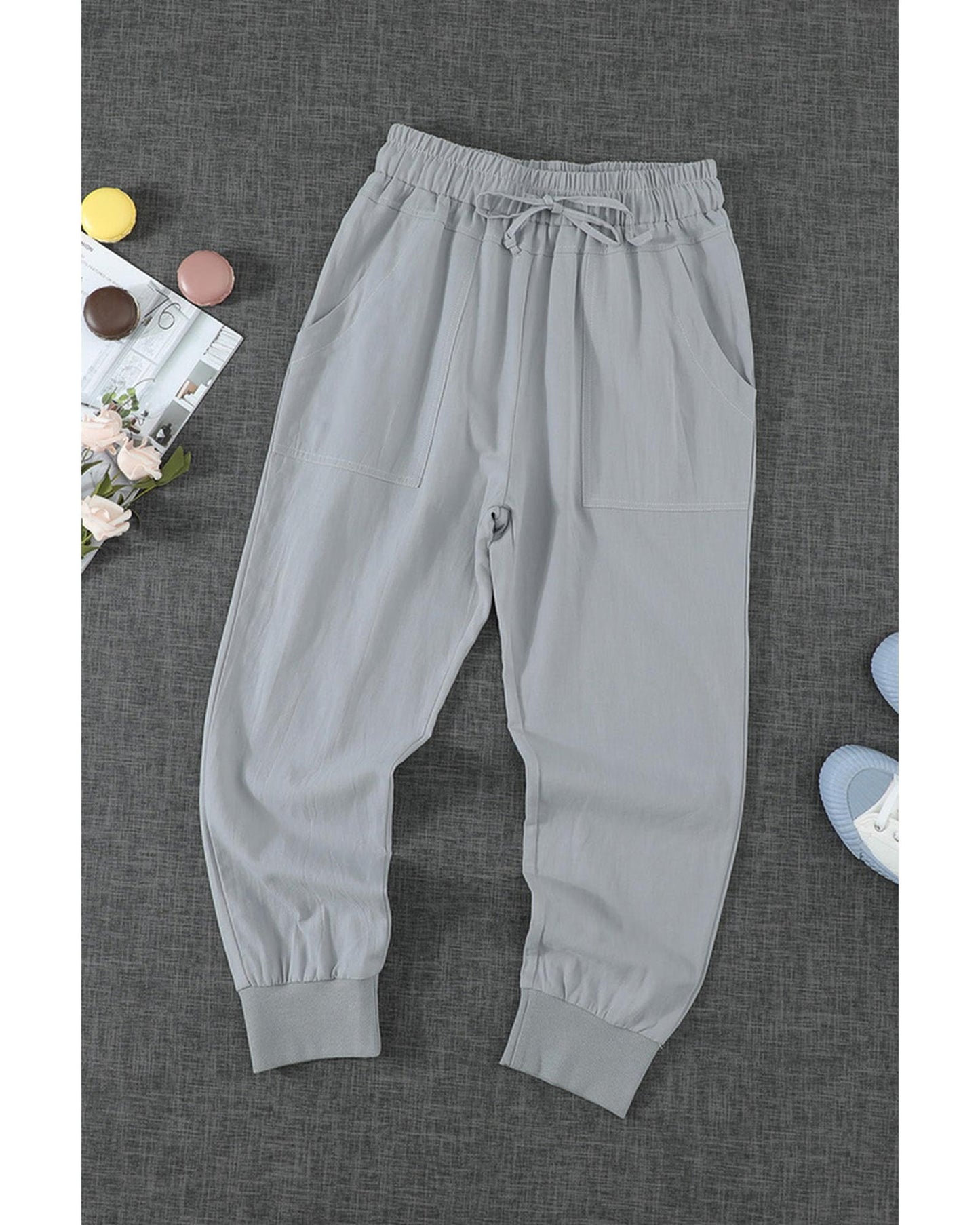 Azura Exchange Causal Pants with Pockets - L