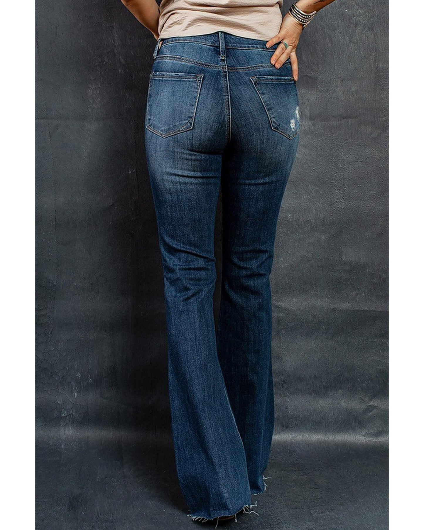 Azura Exchange Mid Rise Flare Jeans - S