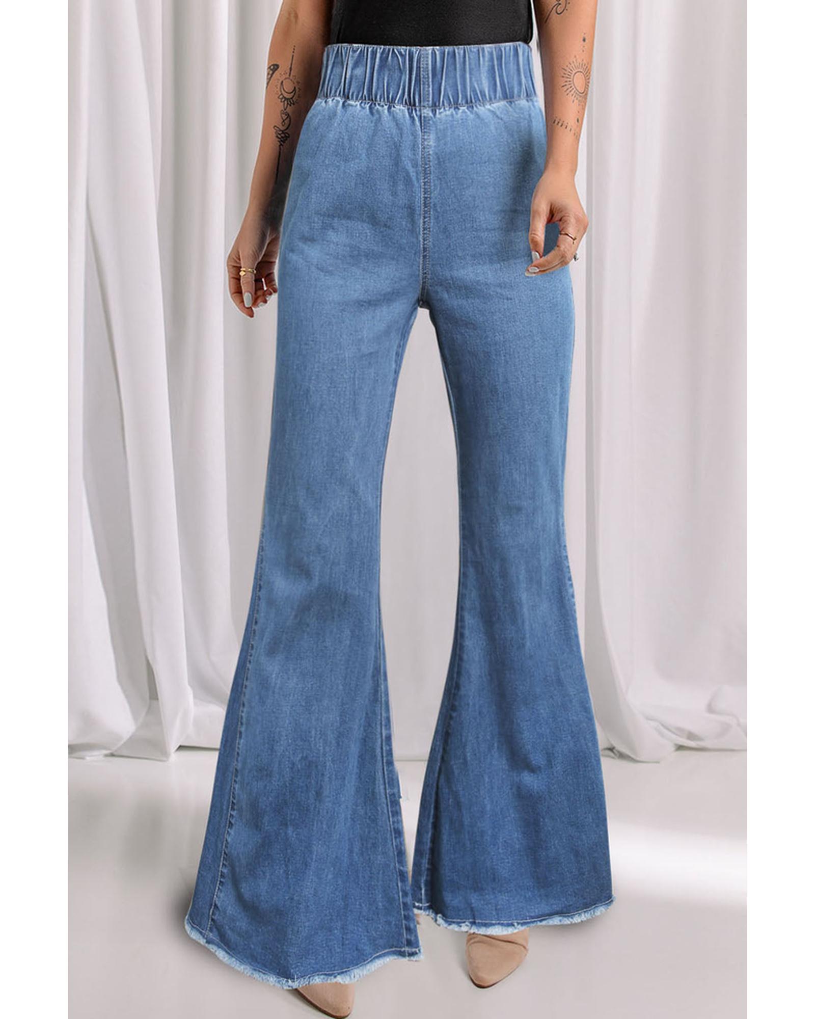 Azura Exchange High-Waisted Denim Jeans - M