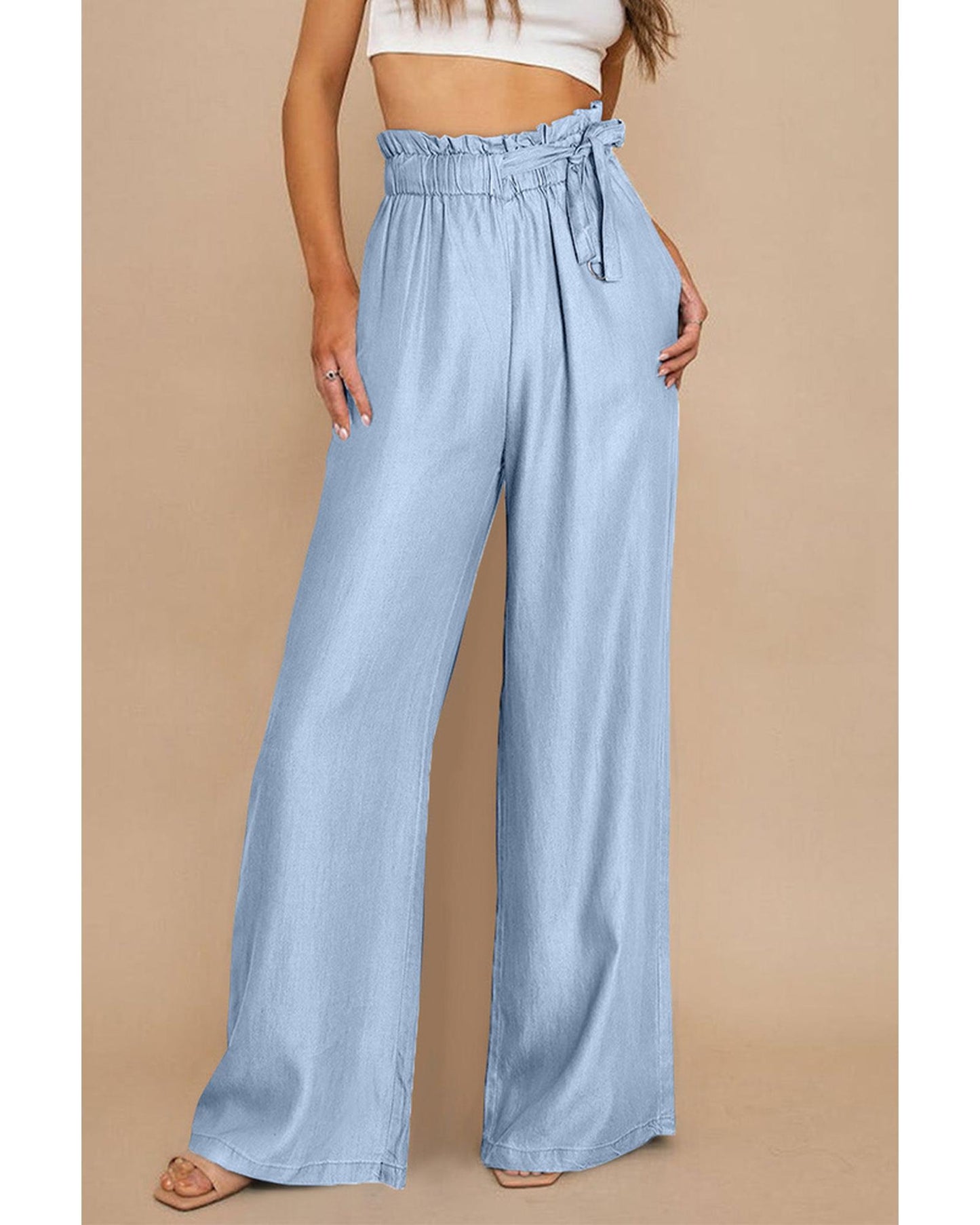 Azura Exchange High Waist Wide Leg Tencel Jeans - 6 US