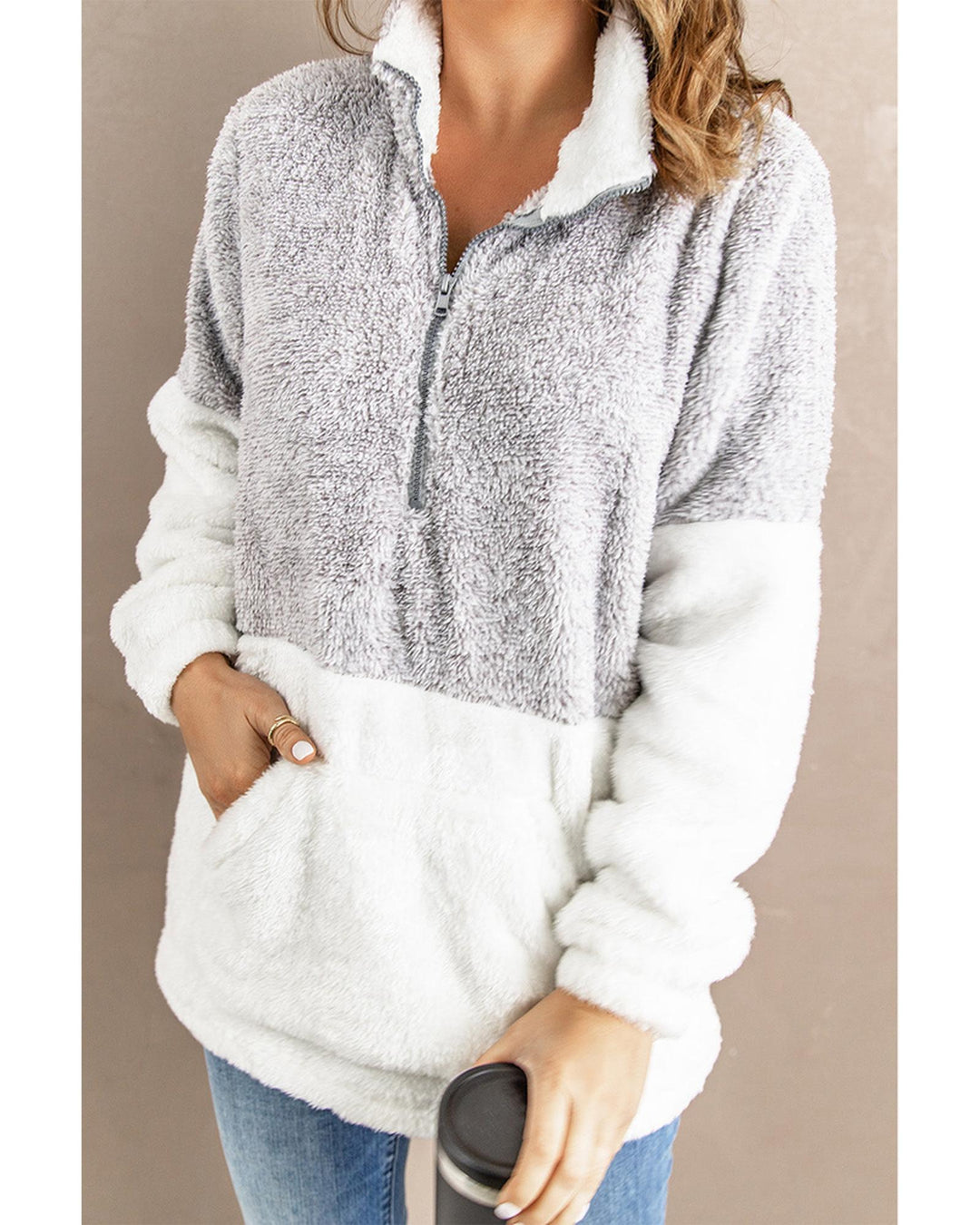 Azura Exchange Oversize Fluffy Fleece Pullover - XL