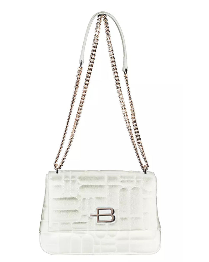 Baldinini Leather Shoulder Bag with Logo Hardware One Size Women