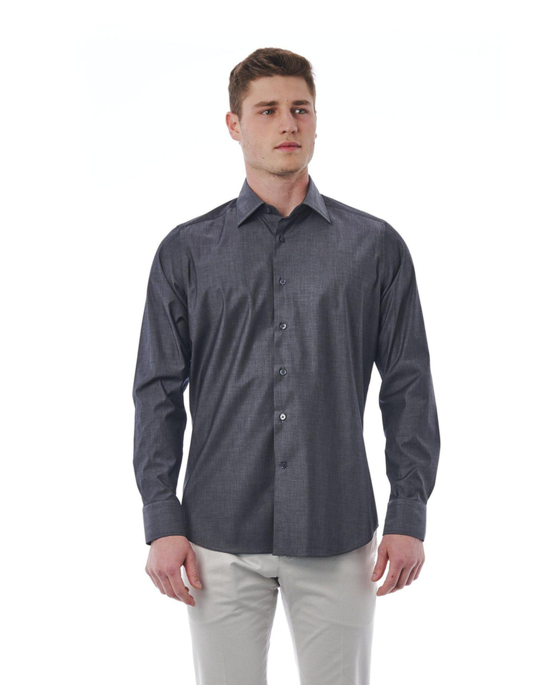 Regular Fit Shirt with Italian Collar 44 IT Men