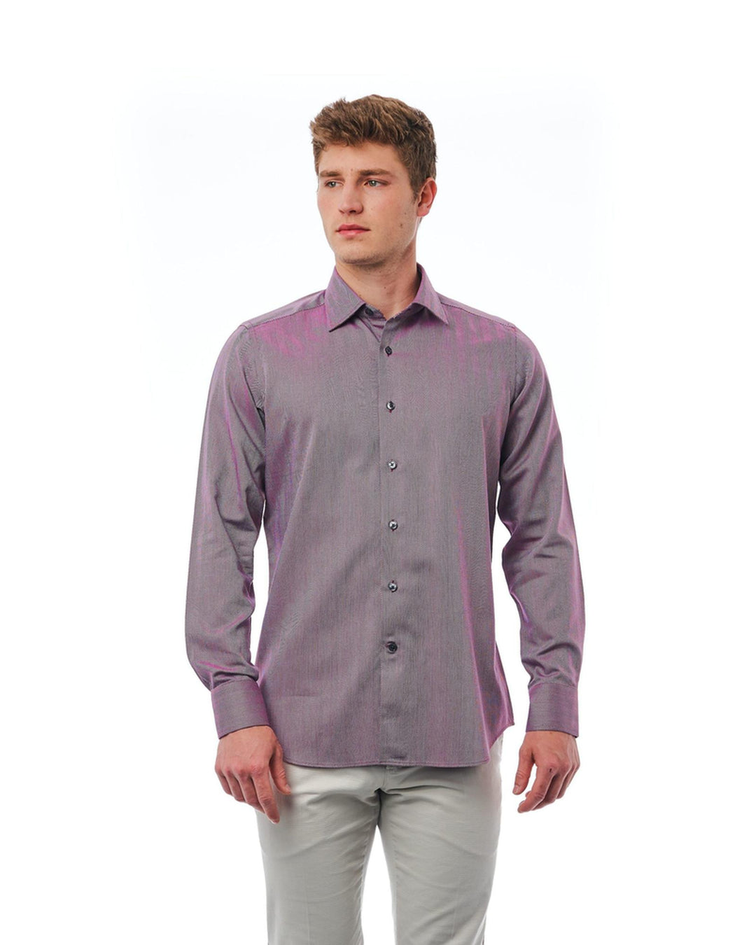 Regular Fit Shirt with Italian Collar 41 IT Men