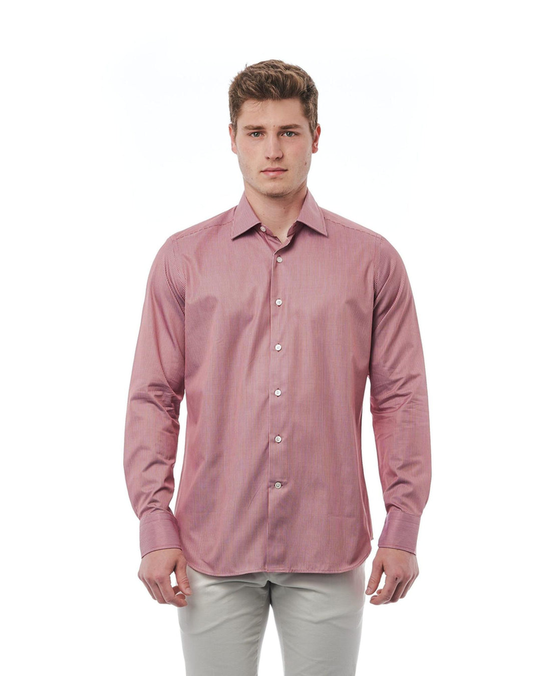 Regular Fit Shirt with Italian Collar 40 IT Men