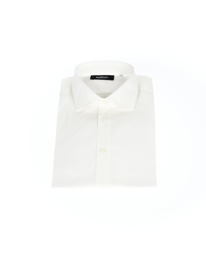 Front Closure Slim Fit Shirt with Italian Collar 43 IT Men