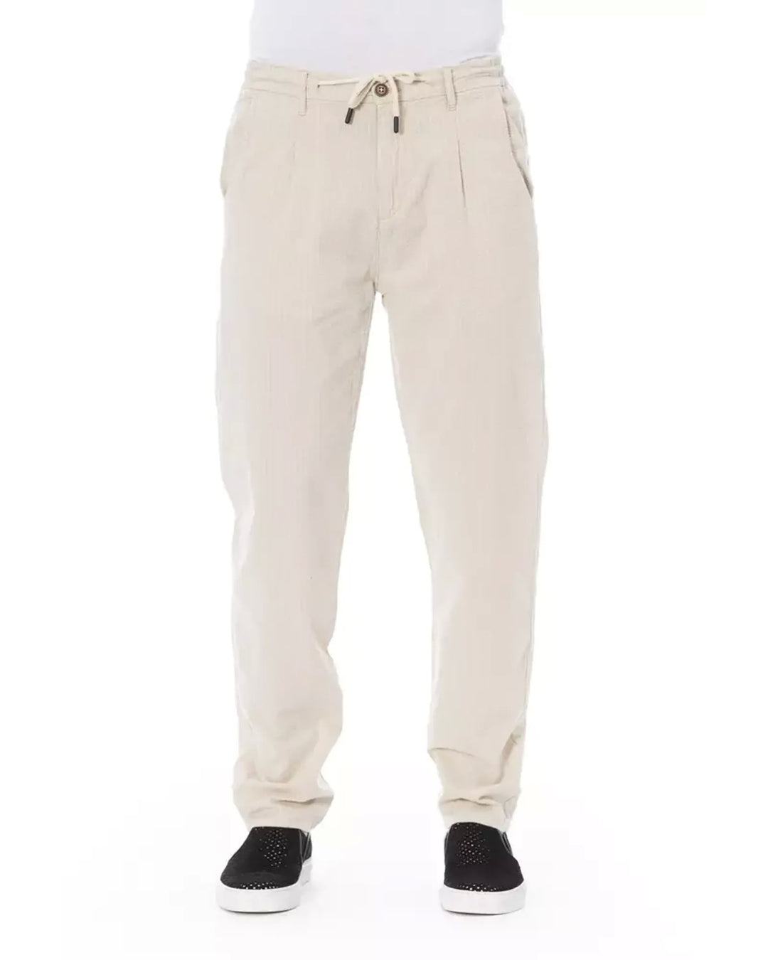 Drawstring Closure Chino Trousers with Pockets W30 US Men