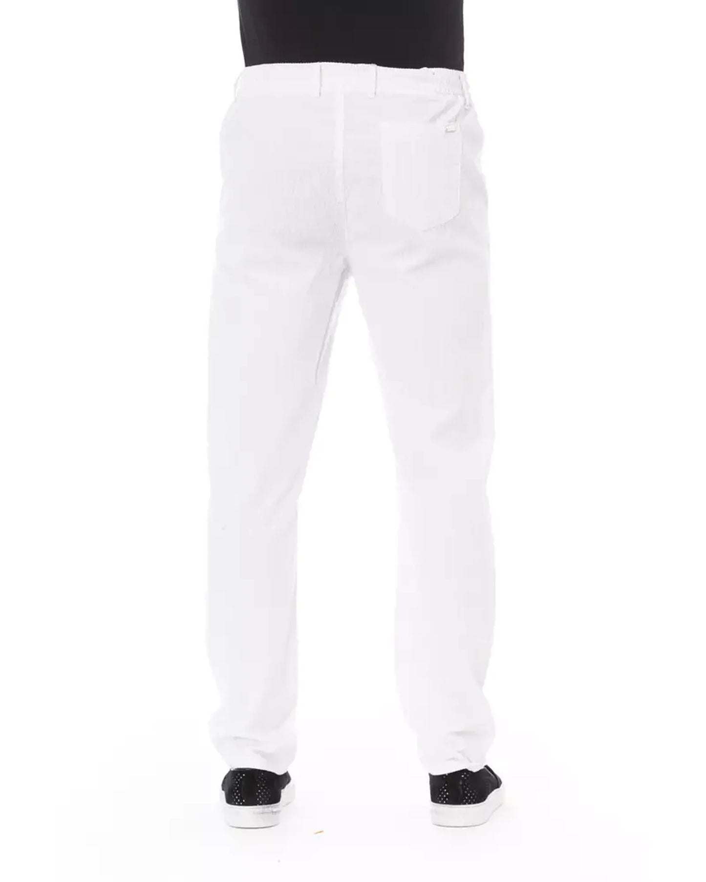 Drawstring Chino Trousers with Side and Back Pockets - W36 US