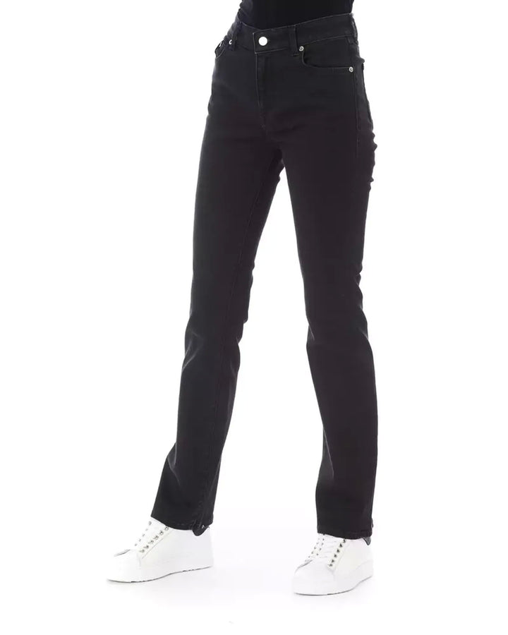 Logoed Button Regular Jeans with Tricolor Insert W33 US Women