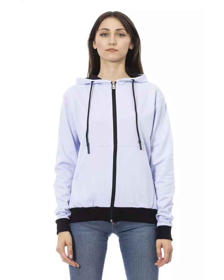 Double Color Adjustable Hood Sweater M Women