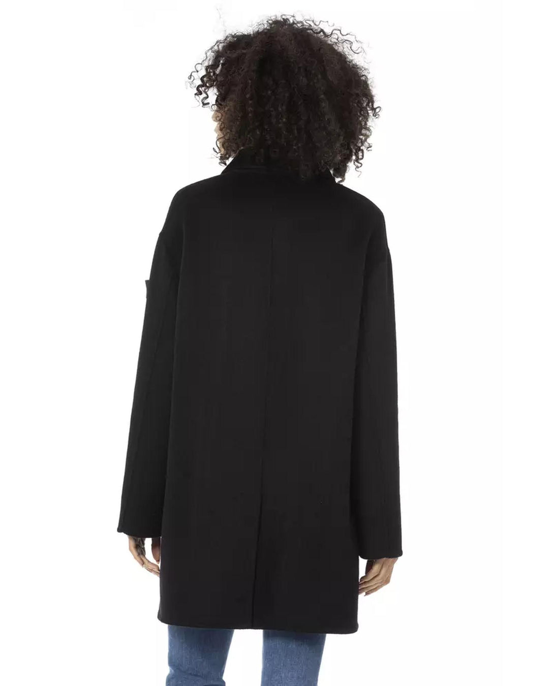 Long Coat with External Welt Pockets and Front Closure S Women