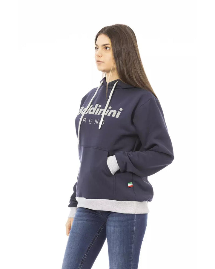 Front Logo Long Sleeve Fleece Hoodie with Maxi Front Pocket XL Women