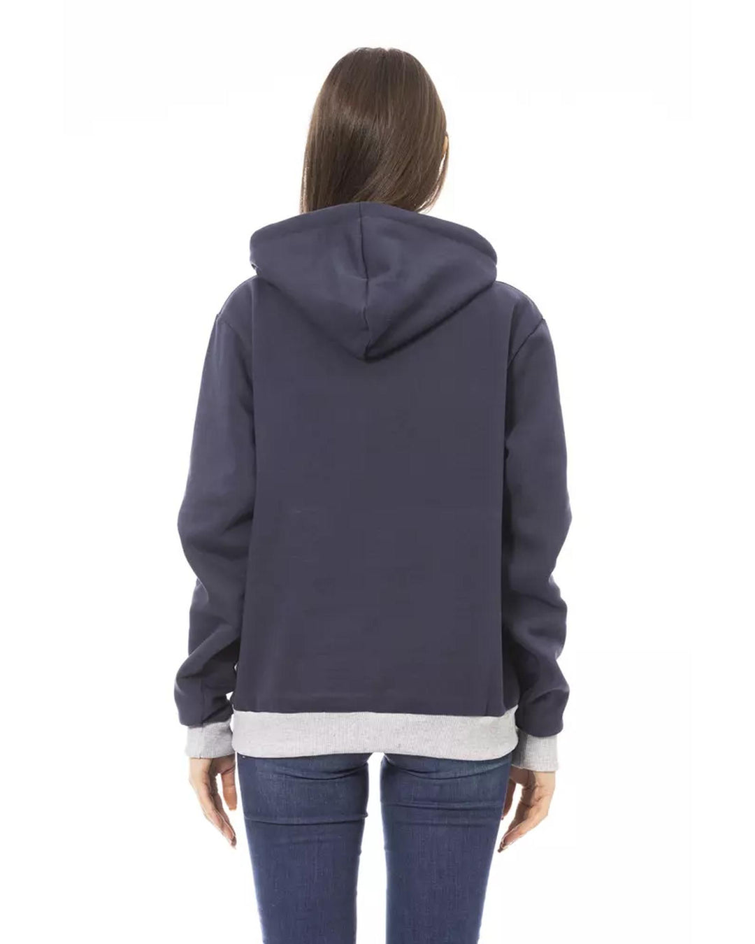 Front Logo Long Sleeve Fleece Hoodie with Maxi Front Pocket 2XL Women