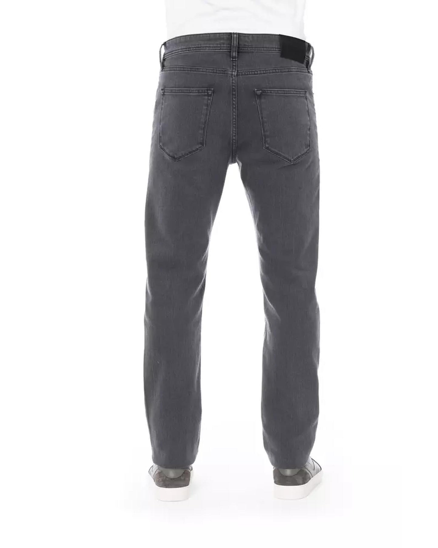 Logo Button Regular Man Jeans with Tricolor Insert W32 US Men