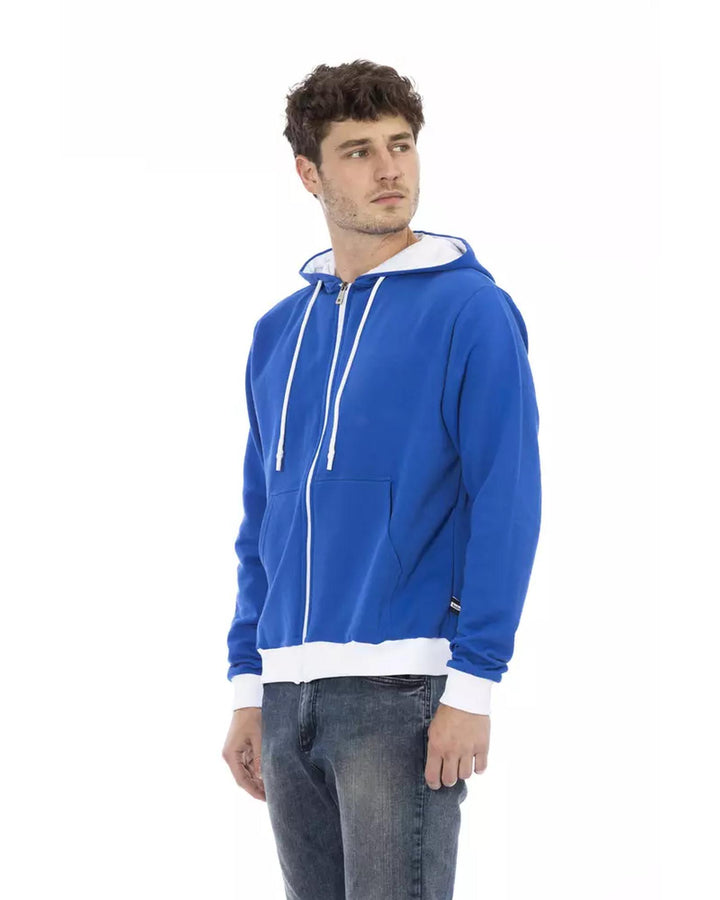 Brushed Hoodie with Zip Closure and Rear Logo 4XL Men