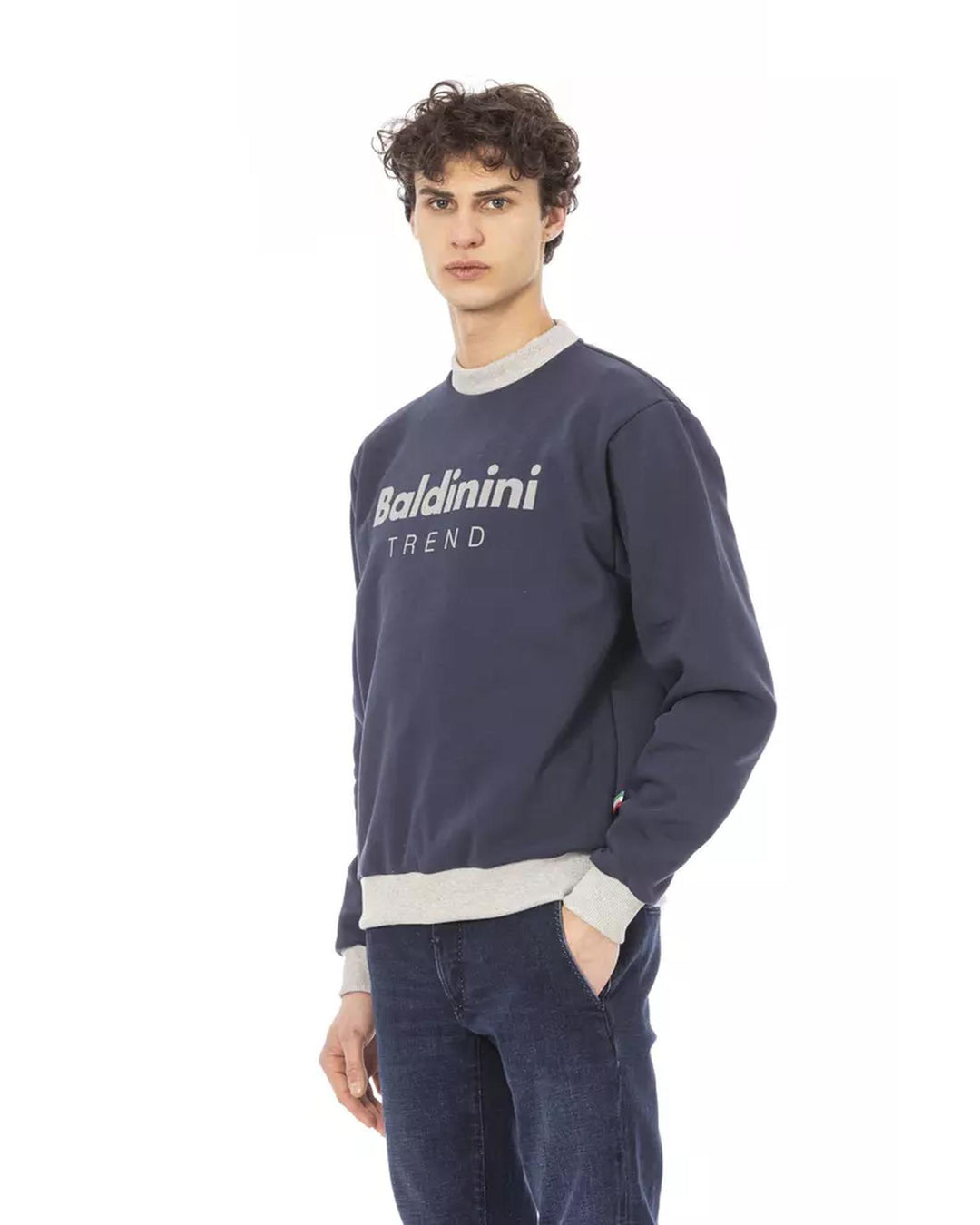 Logo Embroidered Long Sleeve Sweatshirt L Men