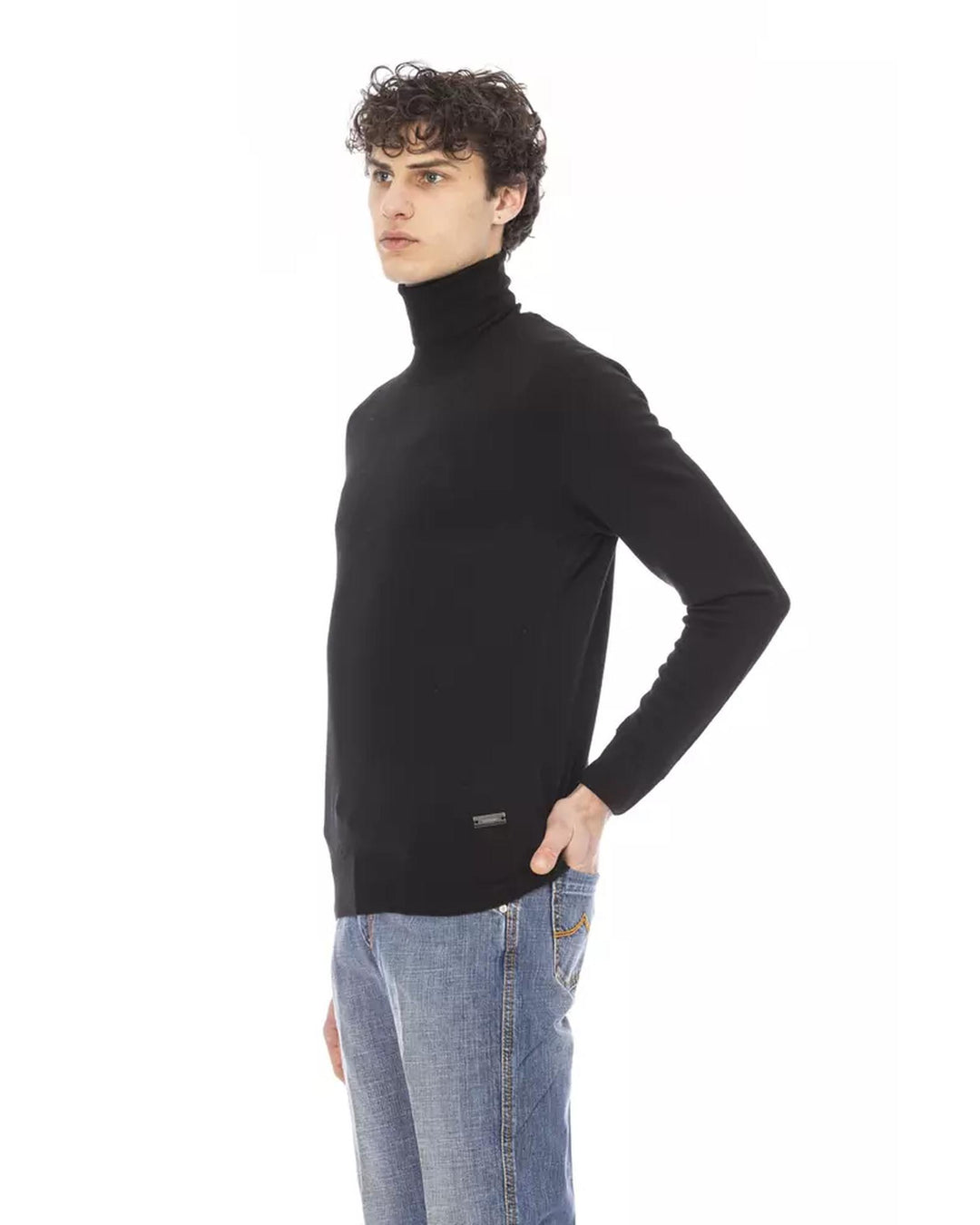 Baldinini Metal Monogram Turtleneck Sweater M Men