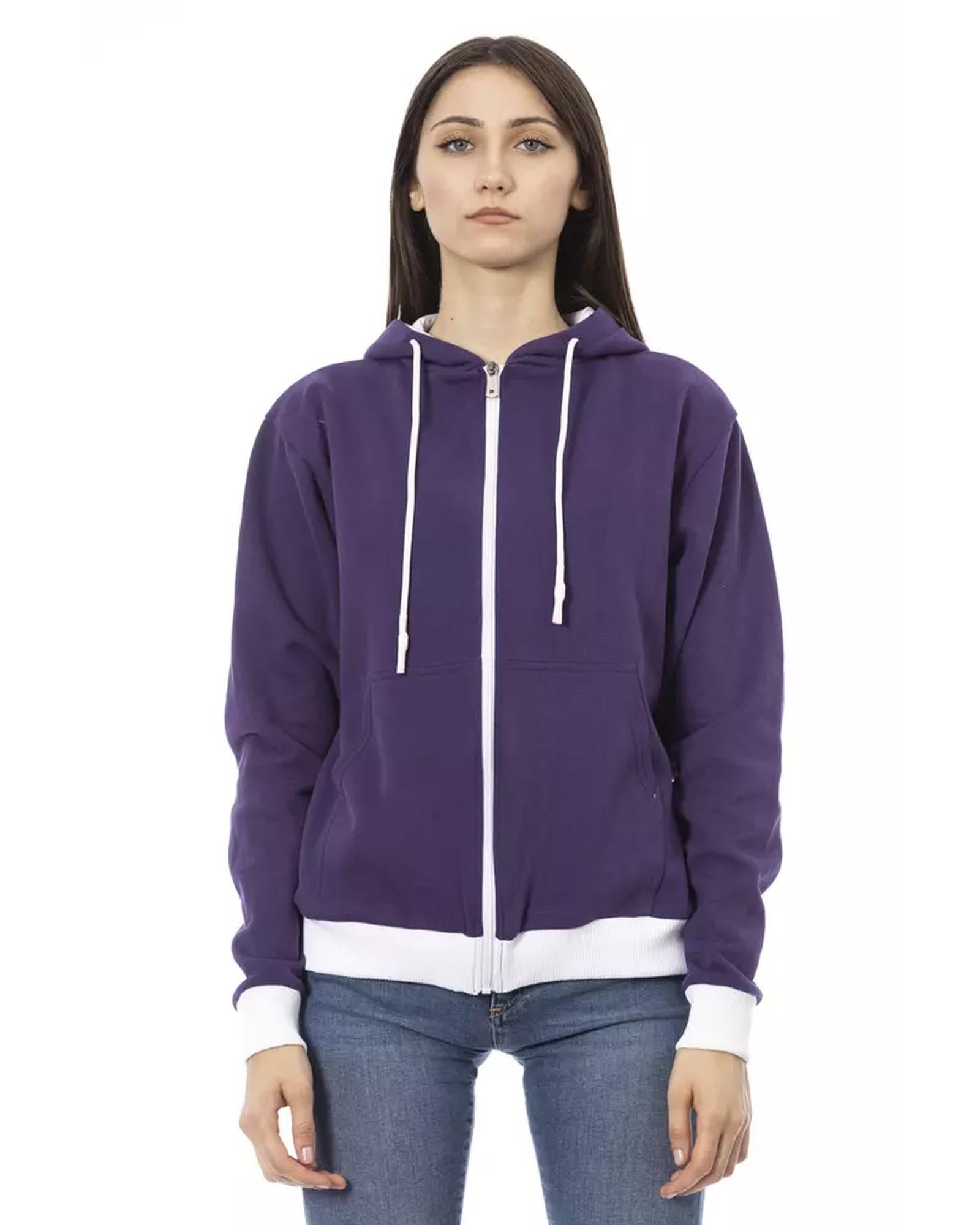 Double Color Adjustable Hooded Sweater L Women