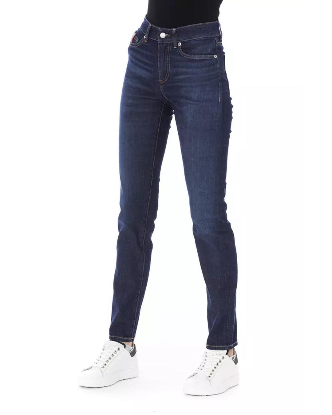 Logoed Button Regular Jeans with Tricolor Insert W30 US Women