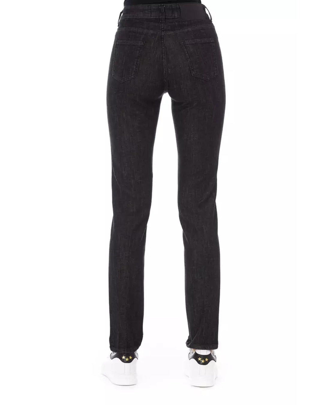 Regular Jeans with Logoed Button and Tricolor Insert. W31 US Women