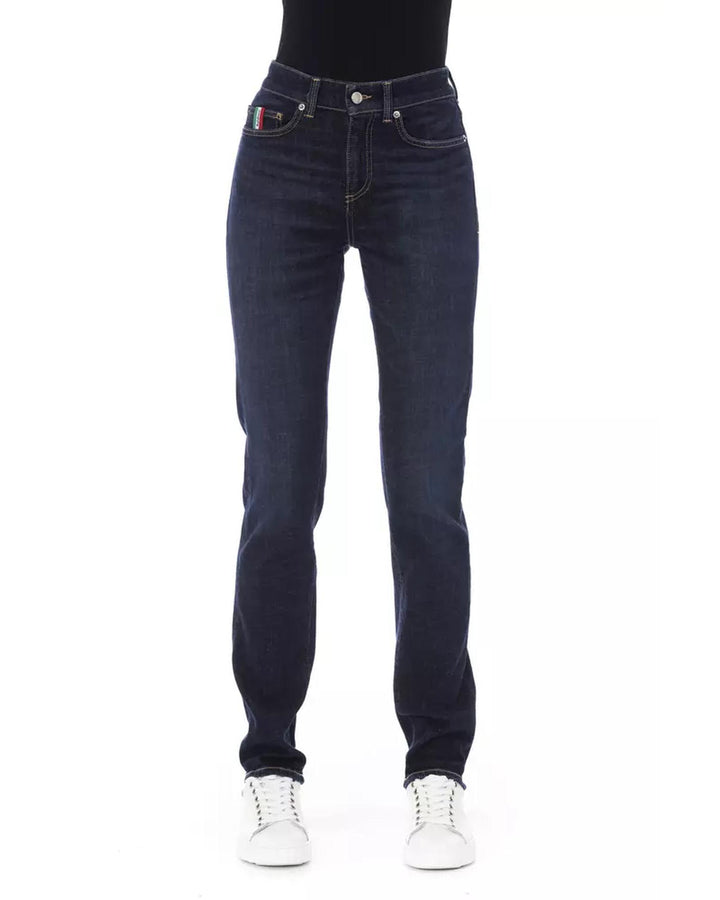 Logoed Button Regular Jeans with Tricolor Insert W28 US Women