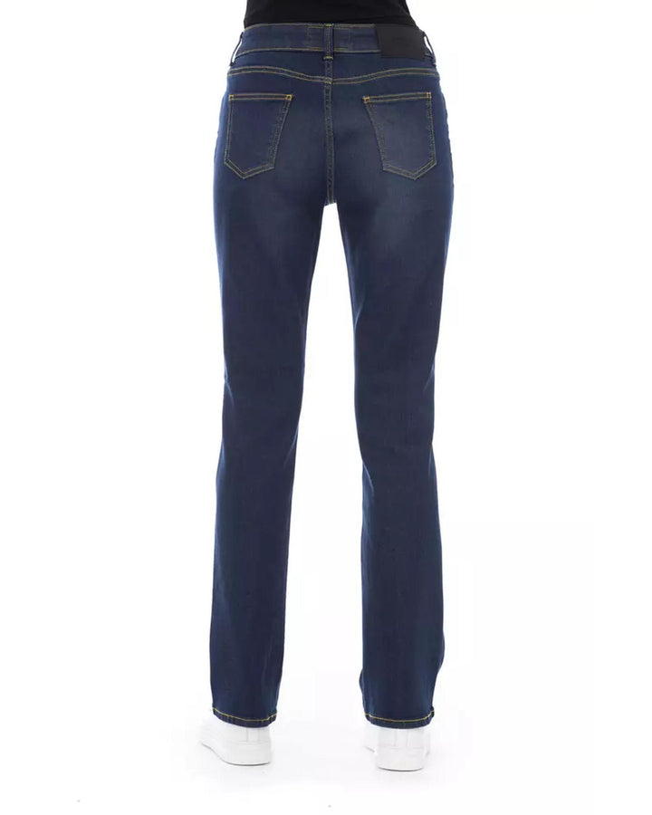 Logoed Button Regular Jeans with Tricolor Insert W32 US Women