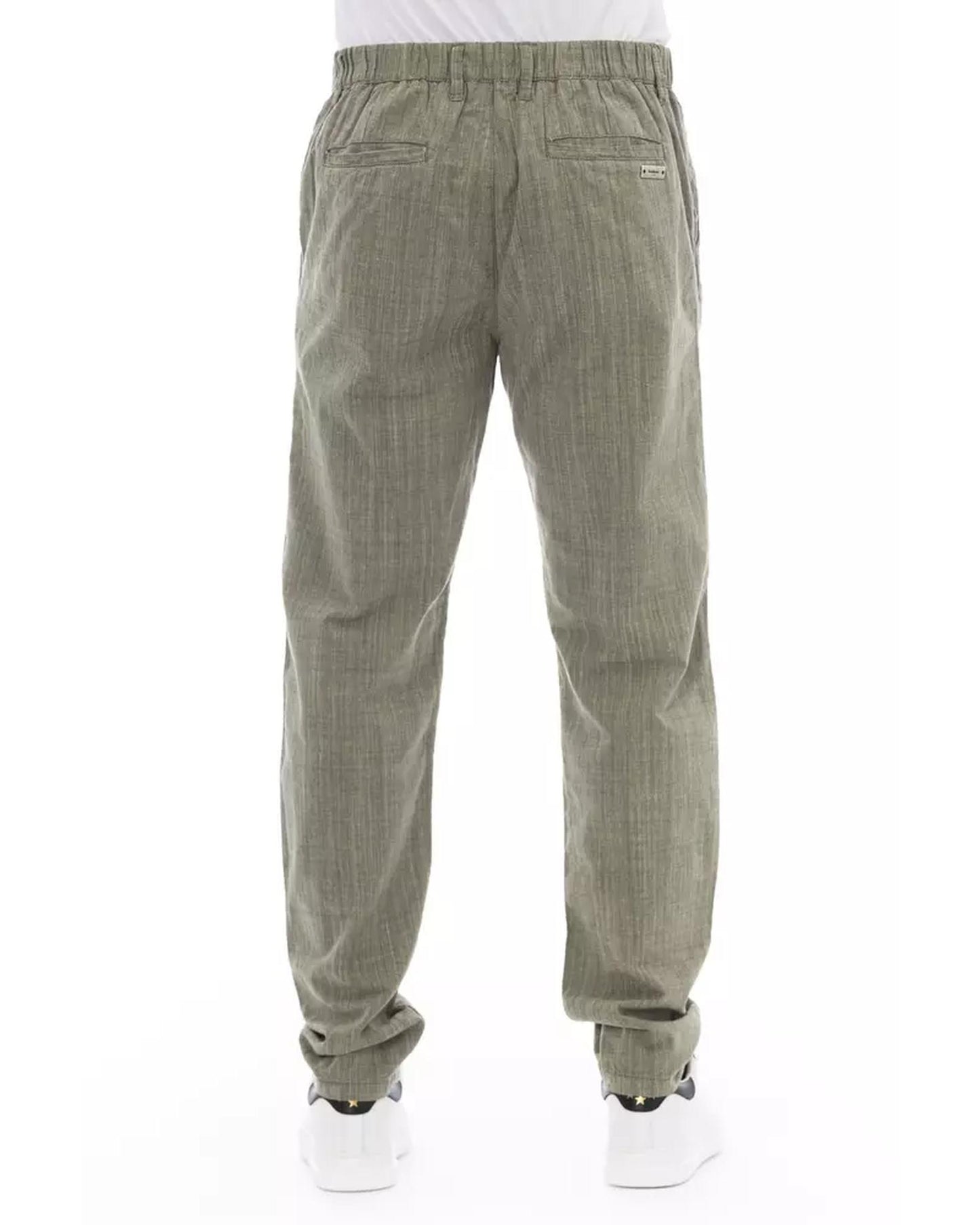 Front Zipper and Button Closure Chino Trousers 48 IT Men