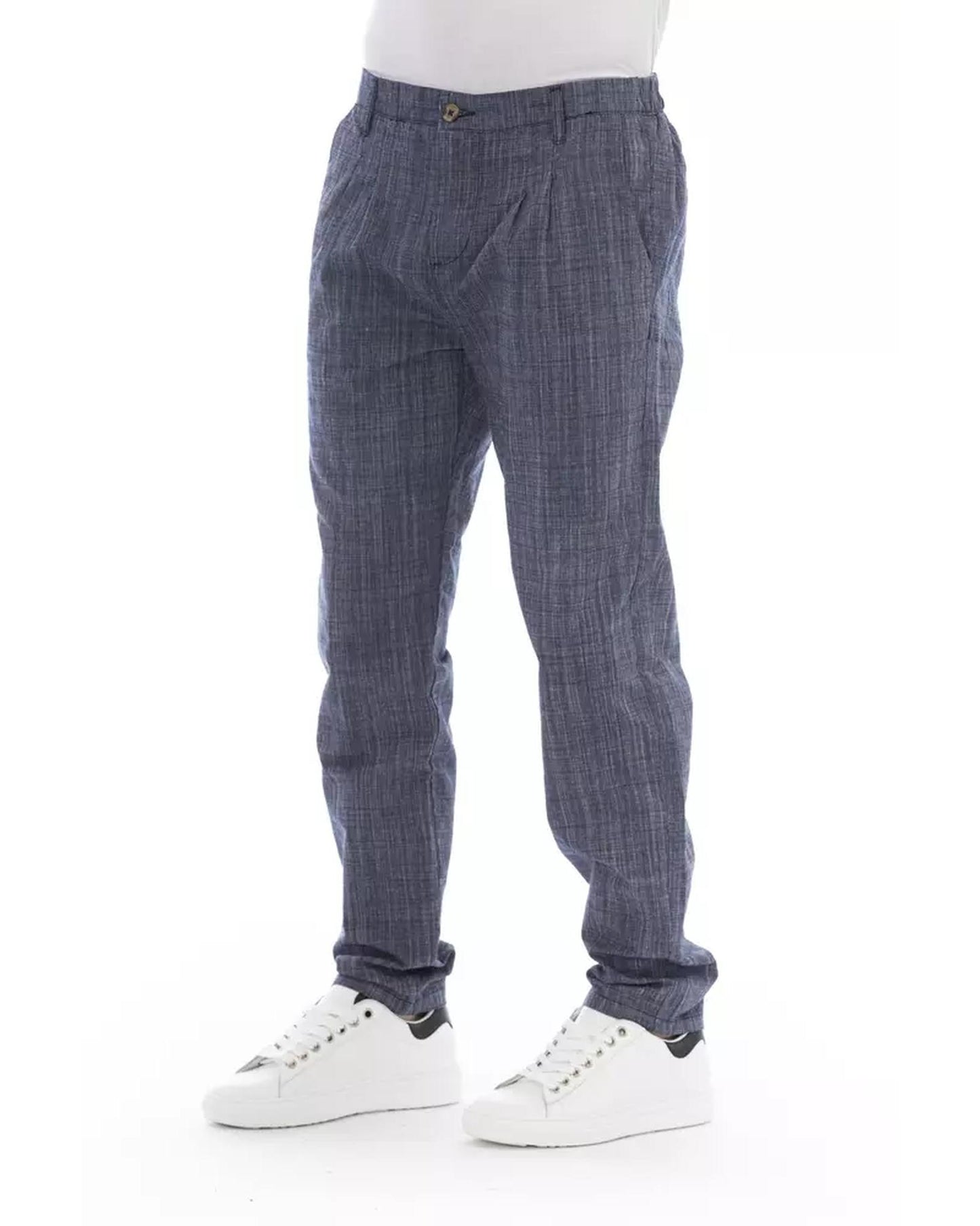 Front Zipper and Button Closure Chino Trousers 44 IT Men