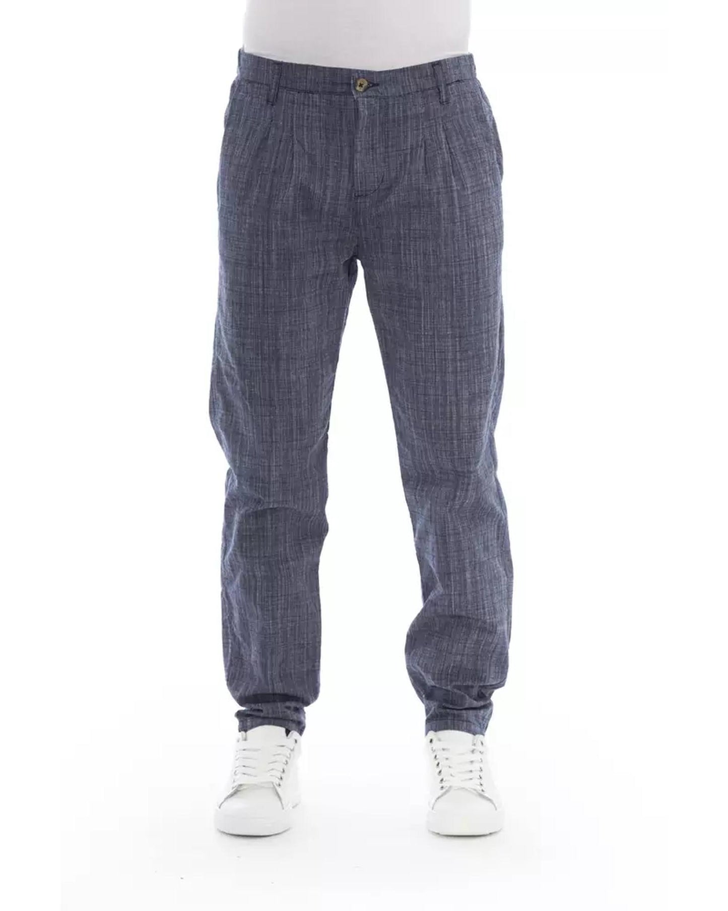 Front Zipper and Button Closure Chino Trousers 50 IT Men