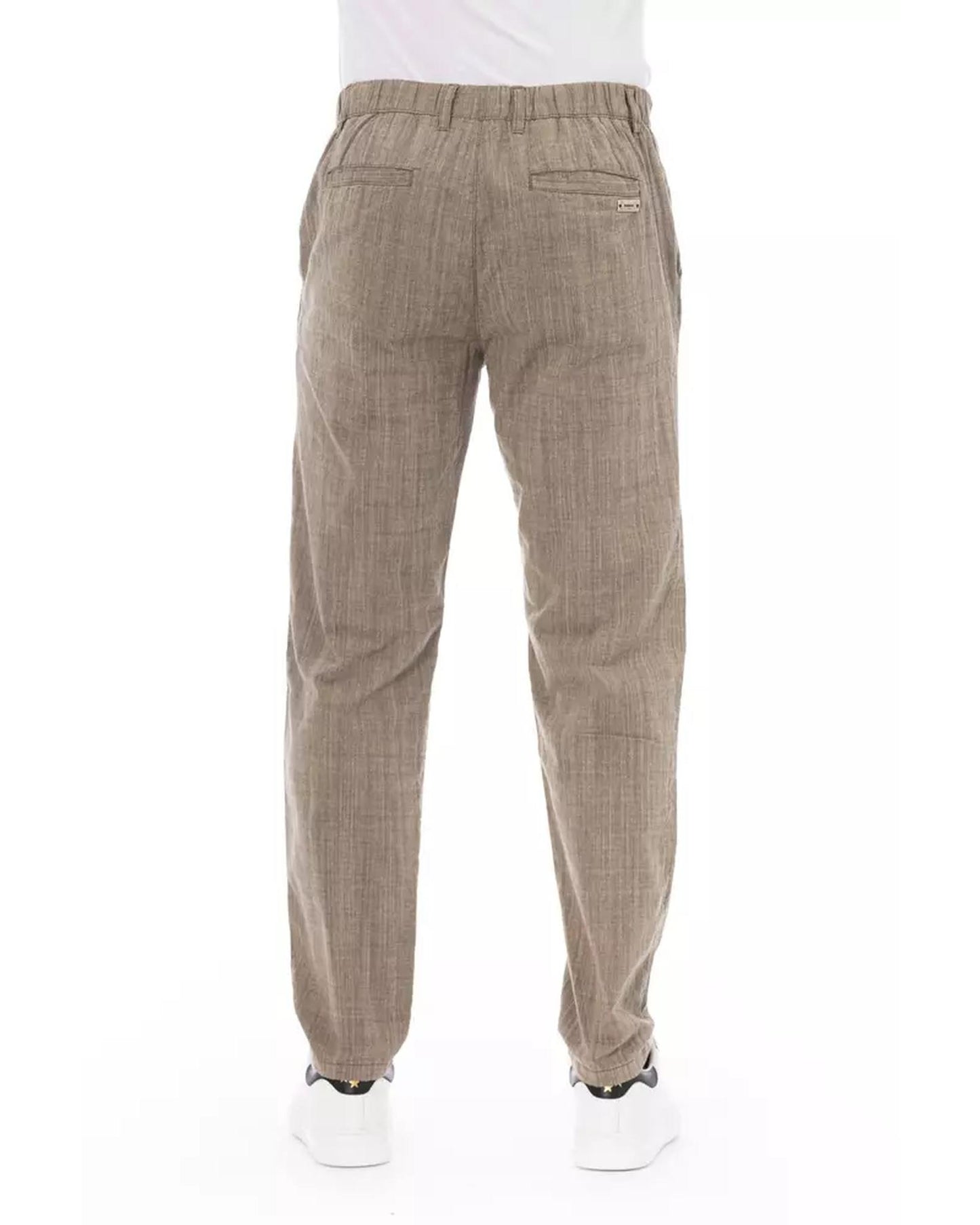 Front Zipper and Button Closure Chino Trousers 44 IT Men