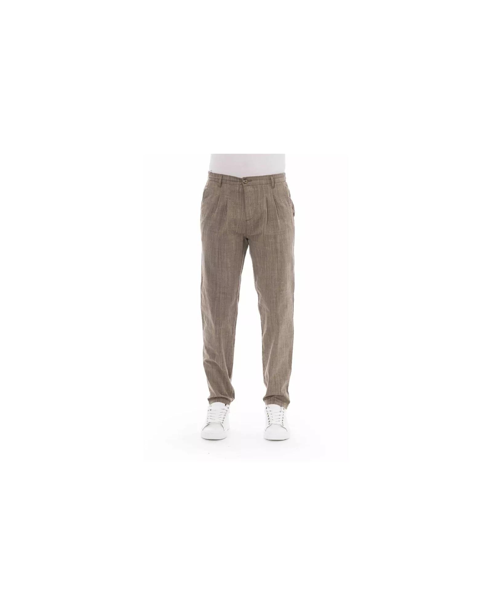 Front Zipper and Button Closure Chino Trousers 50 IT Men