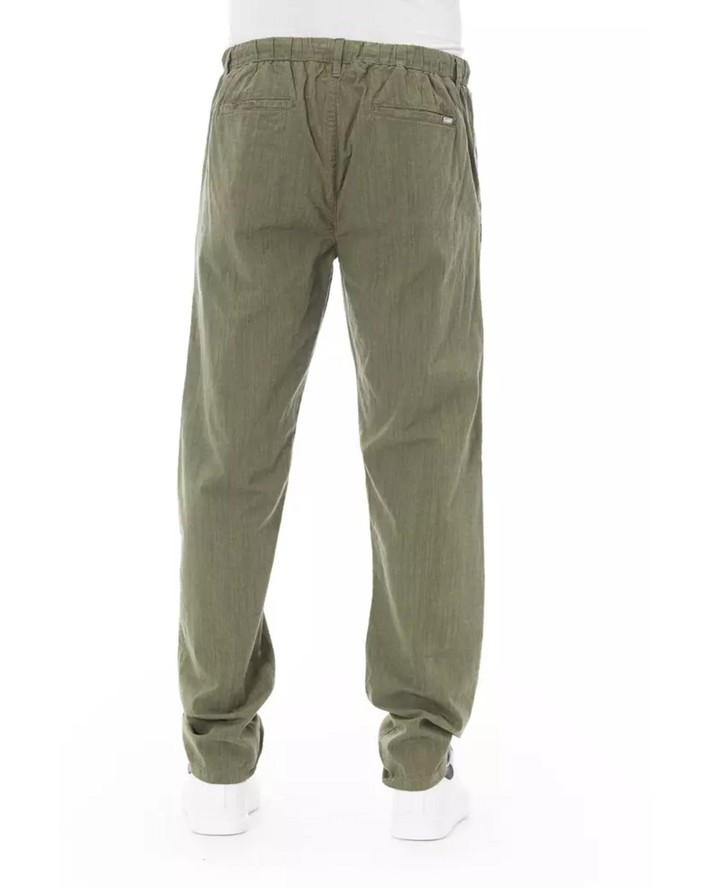 Front Zipper and Button Closure Chino Trousers 44 IT Men